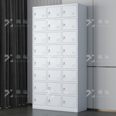 臻远ZY-GYGB-12铁皮更衣柜员工储物柜寄存包柜鞋柜碗柜 24门更衣柜