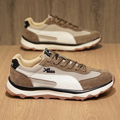 年秋季新款厚底休闲百搭透气男士潮流圆头浅口低帮运动板鞋