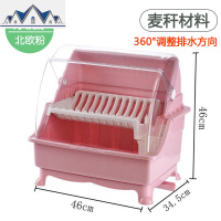 厨房碗筷收纳盒放碗沥水带盖迷你碗柜架餐具家用多功能碗碟置物架 三维工匠
