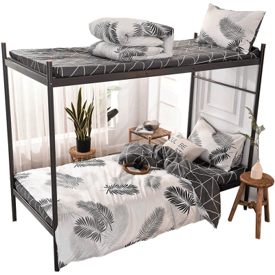 美帮汇宿舍三件套学生单人 风全棉床单大学床上六件套0.9m高中生被子