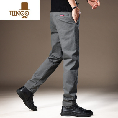 YANXU美式高端锥形休闲裤男秋季新款宽松直筒潮牌耐磨透气长裤子男