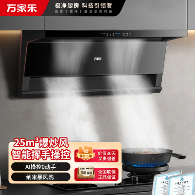 万家乐 K5R2新三侧双吸抽油烟机 26立方大吸力净源动力系统 智能烟灶联动 挥手智控