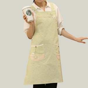 北欧ins风家用厨房网红创意围裙女防水2022新款咖啡师工作服男士