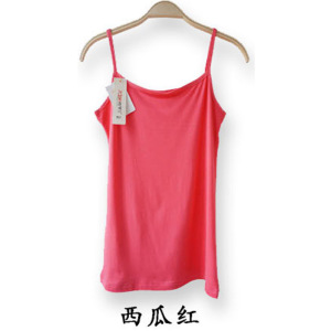 夏季莫代尔女士吊带弹力背心大码宽松小背心纯黑色打底衫