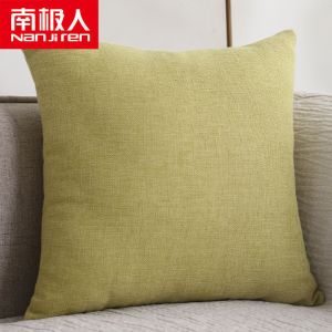 素色混纺加厚正方形靠枕纯色家用沙发靠垫大抱枕客厅靠背枕垫