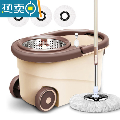 敬平拖把家用一拖净免手洗甩干拖把桶懒人拖把拖布拖桶旋转拖把加强杆