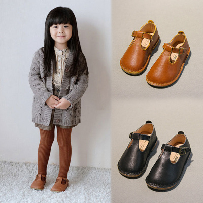 女童复古皮鞋夏秋新款6岁1黑色2真皮3软底4小童5女宝宝公主鞋单鞋