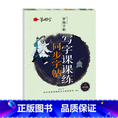 写字课课练同步字帖 6年级下册 [正版]罗扬字帖课堂笔记天天练练字帖人教版同步字帖一课一练硬笔钢笔临摹一二三四五六七八年