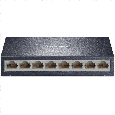 TP-LINKTL-SF1008D铁壳8口百兆网络交换机网线分线器集线分流器网口转换器家用办公电脑上网tplink