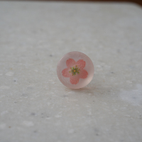 韩国进口耳钉清凉亚克力透明爱心花朵耳骨钉单只粗针送女朋友老婆情人节七夕生日礼物