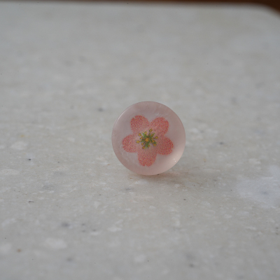 韩国进口耳钉清凉亚克力透明爱心花朵耳骨钉单只粗针送女朋友老婆情人节七夕生日礼物