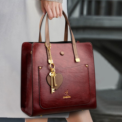 Ceba欧美复古托特包女2023新款简约时尚大容量手提包单肩斜跨包