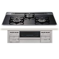 日本原装进口PALOMA/百乐满嵌入式燃气灶repla系列 PD-509WS-75CK 13A天然气75cm