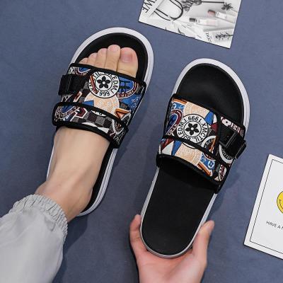 2021夏季新款拖鞋男时尚外穿韩版个性一字拖情侣室外防滑凉鞋潮流名瑞德