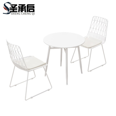 圣承启 户外桌椅 白色一桌两椅 套