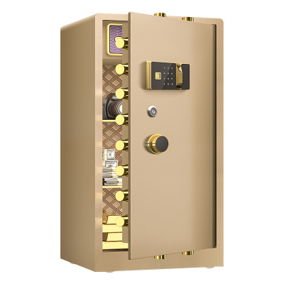 臻远ZY-NW-BXGS-66全钢实心保险柜办公防盗保险箱 高150cm金色指纹款
