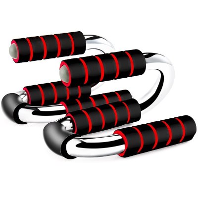 俯卧撑支架S型俯卧撑架俯卧撑架健身器材家用闪电客健腹器练胸肌S型150KG承重2018年新款练臂肌运动锻炼