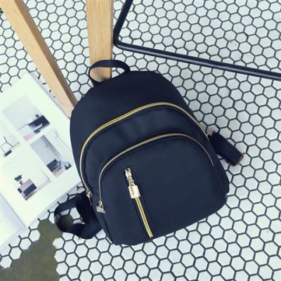 尼龙双肩包女韩版百搭迷你单肩尼龙小背包牛津布斜挎包女休闲帆布金色