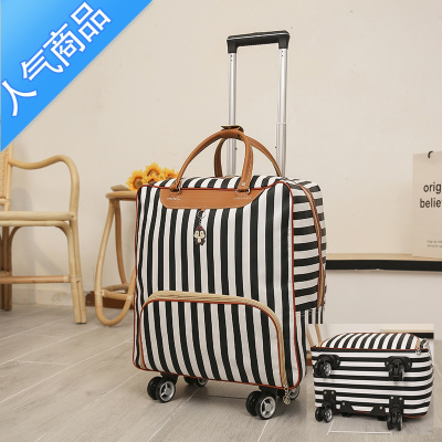 FENGHOU拉杆包旅行包女大容量手提韩版短途旅李袋可爱轻便网红行旅包