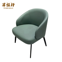 昇恒轩 休闲椅洽谈桌椅北欧简约咖啡厅桌椅墨绿色