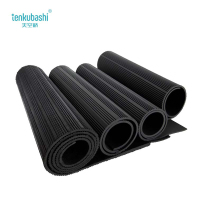 天空桥 绝缘胶垫 黑色条纹5mm*1m*5m 卷