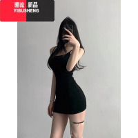 YIBUSHENG纯欲性感带胸垫吊带连衣裙女季新款高级感气质修身显瘦包臀短裙