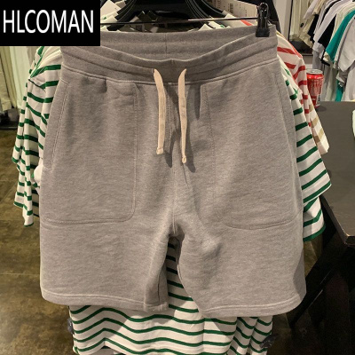 HLCOMAN夏季新款男士休闲简约时尚舒适青年百搭宽松纯色抽绳运动短裤韩版