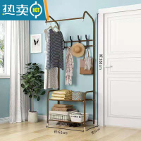 敬平衣架落地家用挂衣架卧室内衣帽架简易晾衣架衣服架子多功能置物架 升级款(古铜色)