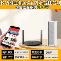 先科(SAST) 无线发射吸顶音响无需布线即插即用吊顶嵌入式吸顶喇叭音箱 一拖三带3个无线防水音柱