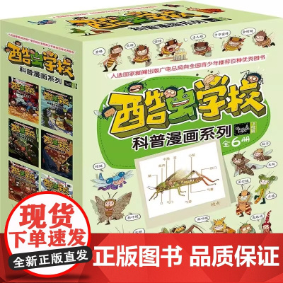 酷虫学校昆虫科普漫画:飞虫班 套装6册 好玩幽默的昆虫学校园故事 准确生动的昆虫百科知识 爆笑呆萌的昆虫人物对话