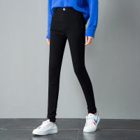 迪鲁奥(DILUAO)抖音网红加长打底裤女外穿高个子超长新款小脚铅笔高腰薄款黑色加长版长裤新款女装