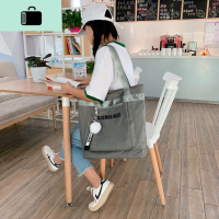 单肩帆布包女斜挎包女百搭ins 森系旅行包包女大容量托特包女学生NEW LAKE