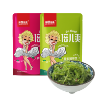 海狸先生即食裙带菜100g*8袋 酸甜味*4麻辣味*4