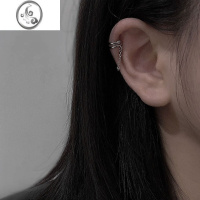 JiMibolo港风双层链耳夹女冷淡风气质无耳洞耳饰复古个性蹦迪耳骨夹潮