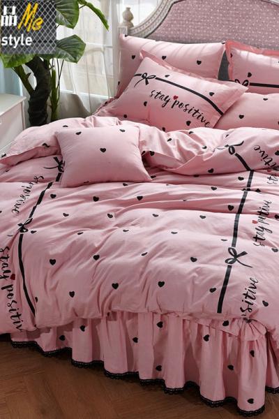 棉夹棉床罩床裙式四件套棉公主风被套裙式床单床套1.5m1.8米 三维工匠