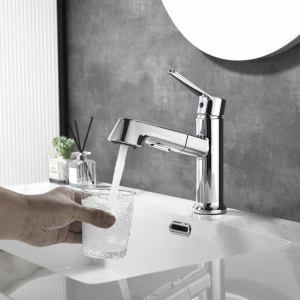 金牌卫浴GOLD 枪灰色 抽拉式面盆龙头 KA (含安装)RFJZ65218-1