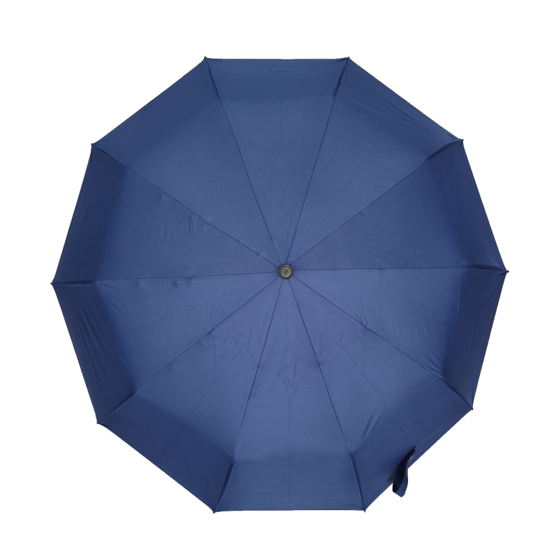 若叶之季 RY-ZDS02 23寸10骨三折黑胶实木手柄自开收伞 (计价单位:把) 蓝色