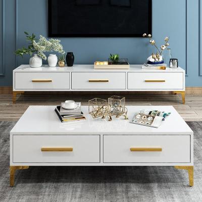 北欧电视柜茶几组合套装现代简约小户型客厅卧室轻奢后现代电视柜 130茶几+200电视柜配送+安装 组装