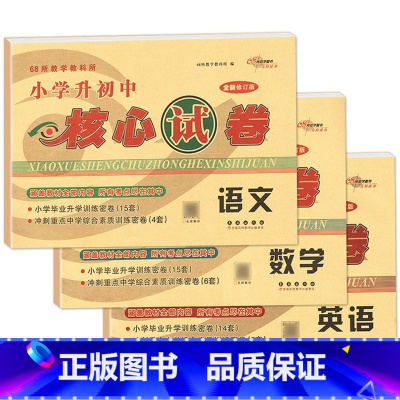 核心试卷[语数英3本] 小学升初中 [正版]2024版小学毕业升学考前突破语文数学英语小升初系统总复习68所名校小升初复