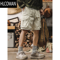 HLCOMAN夏季户外山系速干工装短裤男美式潮牌多口袋宽松运动中裤男