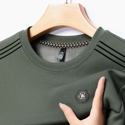 冬季新款加绒卫衣男时尚潮牌圆领休闲加厚保暖长袖男士打底衫_1