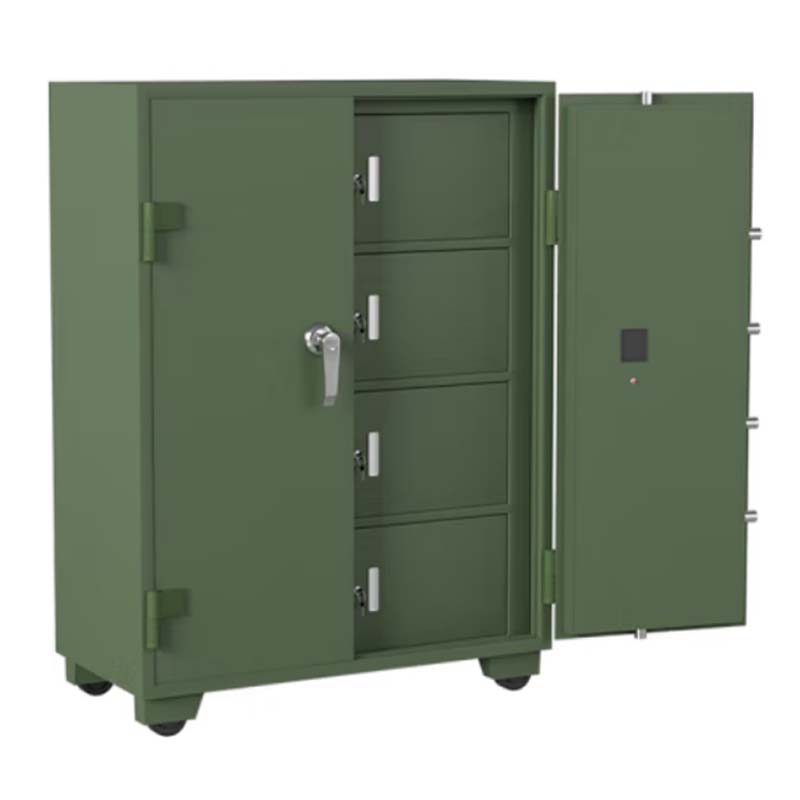 铭威盾绿色存储柜管制器械保管柜密码锁枪柜存放柜高1.5米弹药柜(内八门)常规