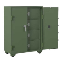 铭威盾绿色存储柜管制器械保管柜密码锁枪柜存放柜高1.5米弹药柜(内八门)常规