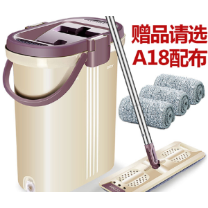 拖把杆旋转通用自动免手洗家用单桶甩水省力拖把干湿两用一拖净