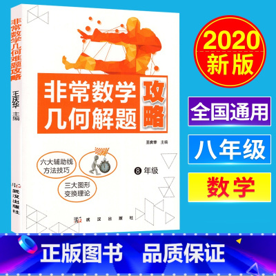 [正版] 非常数学几何解题攻略8年级 初中初二八年级 六大辅助线方法技巧三大图形变换理论几何题库专题训练 王庆华主编