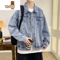 YANXU青少年款牛仔外套男孩初中学生13岁帅气15大童潮牌男装夹克16