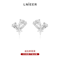 999纯银爱心耳钉女小众设计感星星耳环精致小巧高级感养耳洞耳饰送女朋友老婆情人节七夕生日礼物