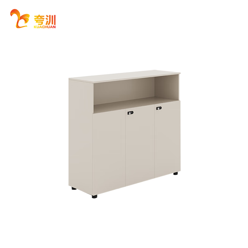 夸汌 办公室矮文件柜 白茶1200*400*1200mm 张