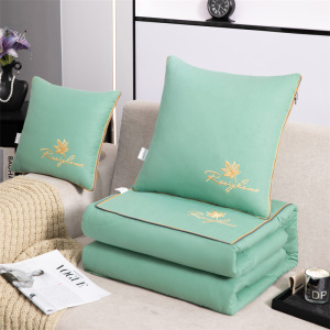 新款全棉绣花抱枕被-四季款 刺绣靠垫被 春夏