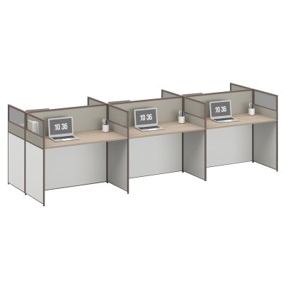 臻远ZYGW-039职员桌办公桌屏风工作卡位 对坐六人位